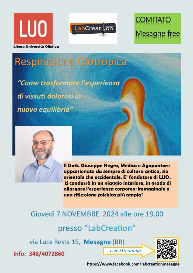 Respirazione olotropica. (Dr Negro G.)