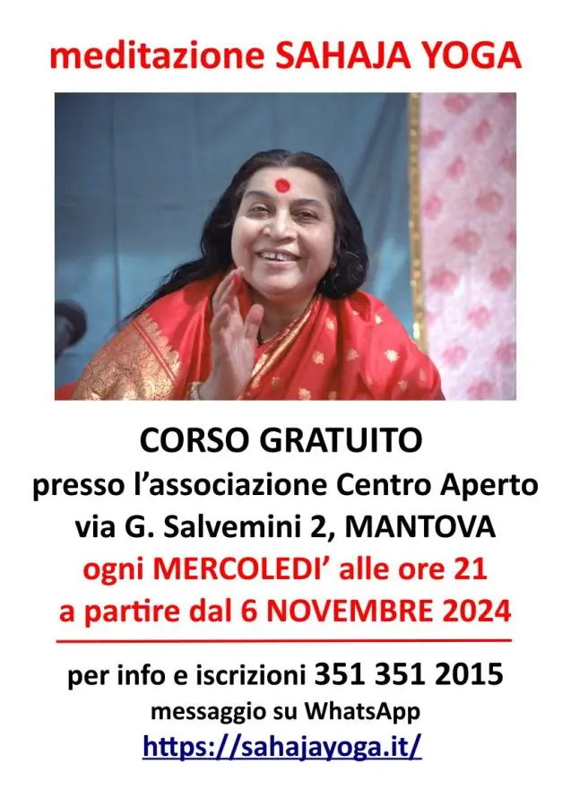 Corso gratuito di meditazione Sahaja yoga