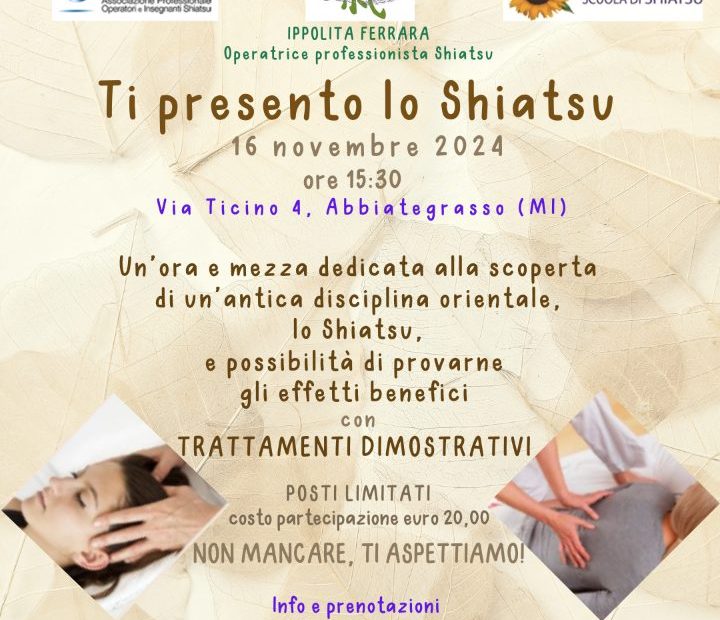 Ti presento lo Shiatsu