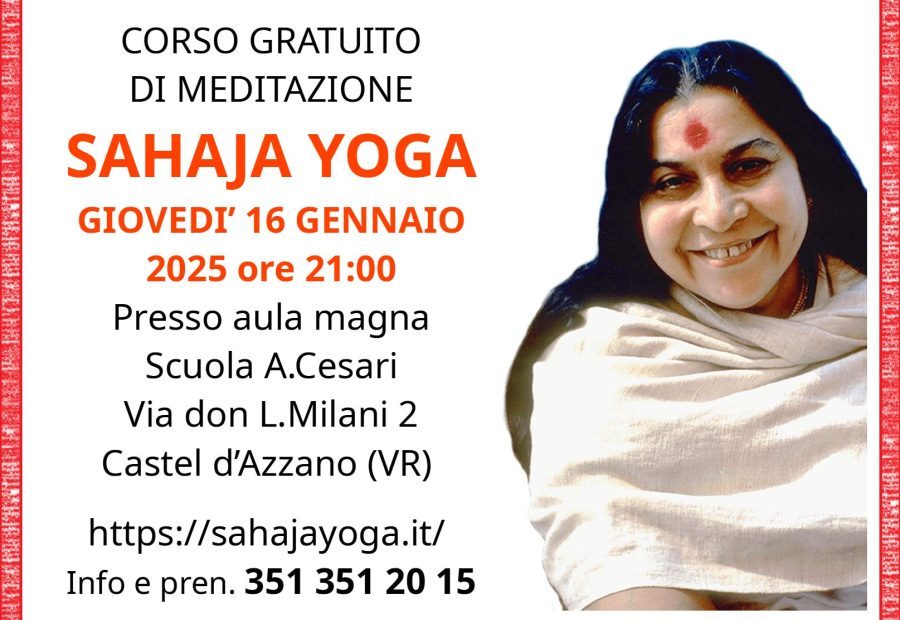 Corso gratuito di meditazione Sahaja yoga