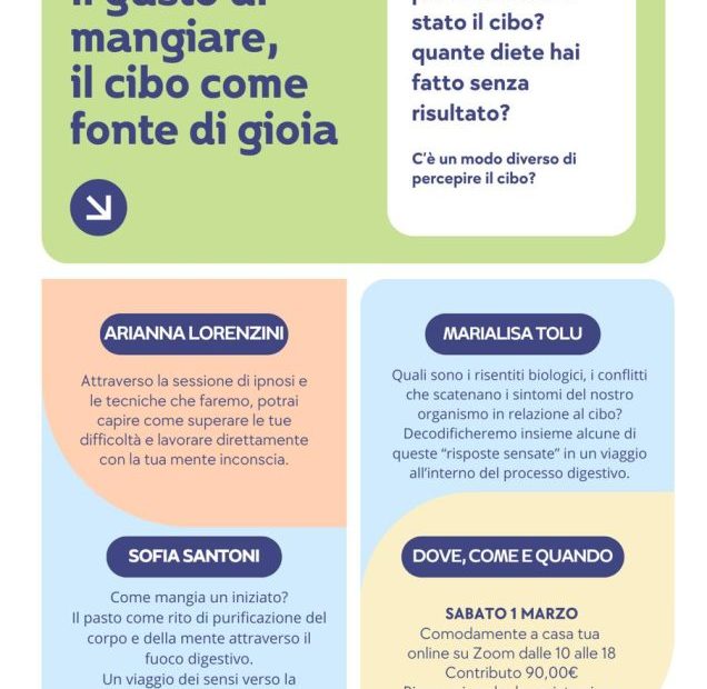 Il gusto di mangiare, cibo fonte di gioia