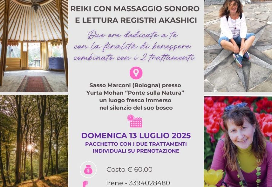 Reiki massaggio sonoro e Registri Akashici