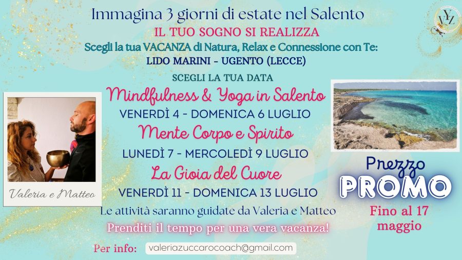 Retreat Mente Corpo Spirito in Salento
