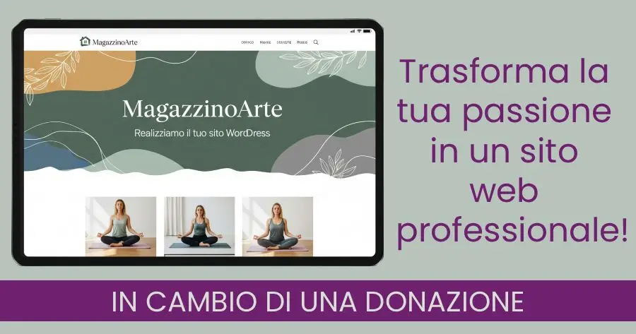 Il tuo sito olistico con una donazione