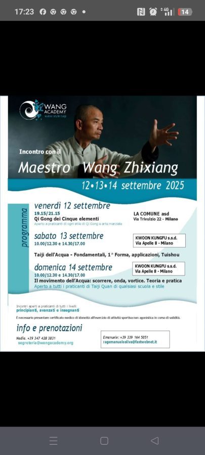 Seminario di Taiji quan e Qi Gong