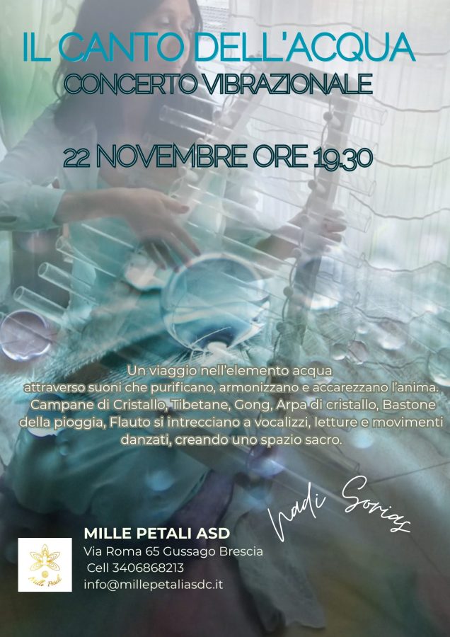 Concerto vibrazionale Il Canto dell'Acqua con campane di cristallo e strumenti sciamanici