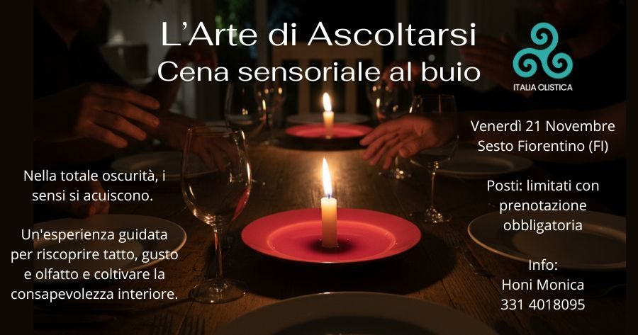 Cena sensoriale al buio - L'arte di ascoltare