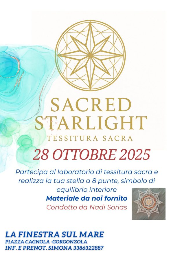 Starlight tessitura sacra: workshop creativo per realizzare la stella a otto punte