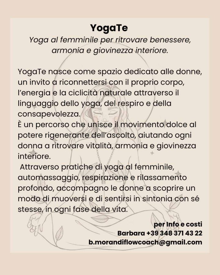 YogaTe yoga al femminile online consapevolezza corpo ciclicità naturale benessere donna