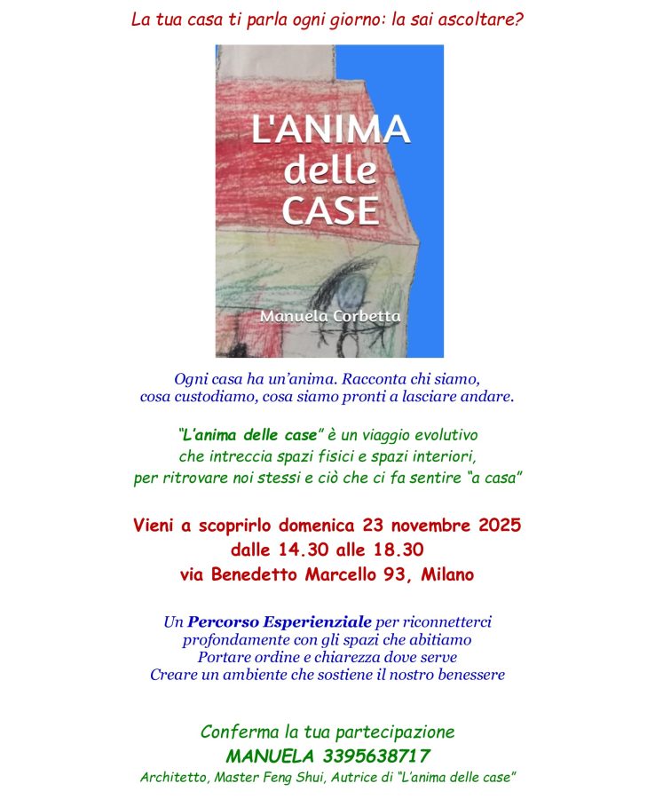Locandina del percorso esperienziale L'anima delle case a Milano
