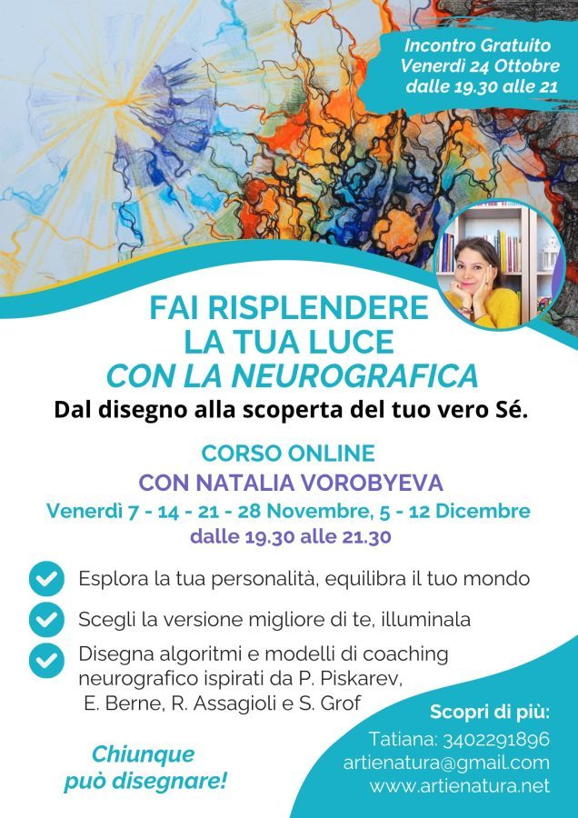 Corso neurografica online trasformazione interiore armonia conoscenza di sé disegno creativo