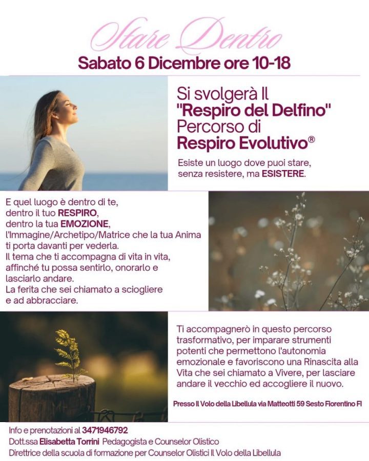 Respiro del Delfino percorso Respiro Evolutivo trasformazione emozionale Sesto Fiorentino
