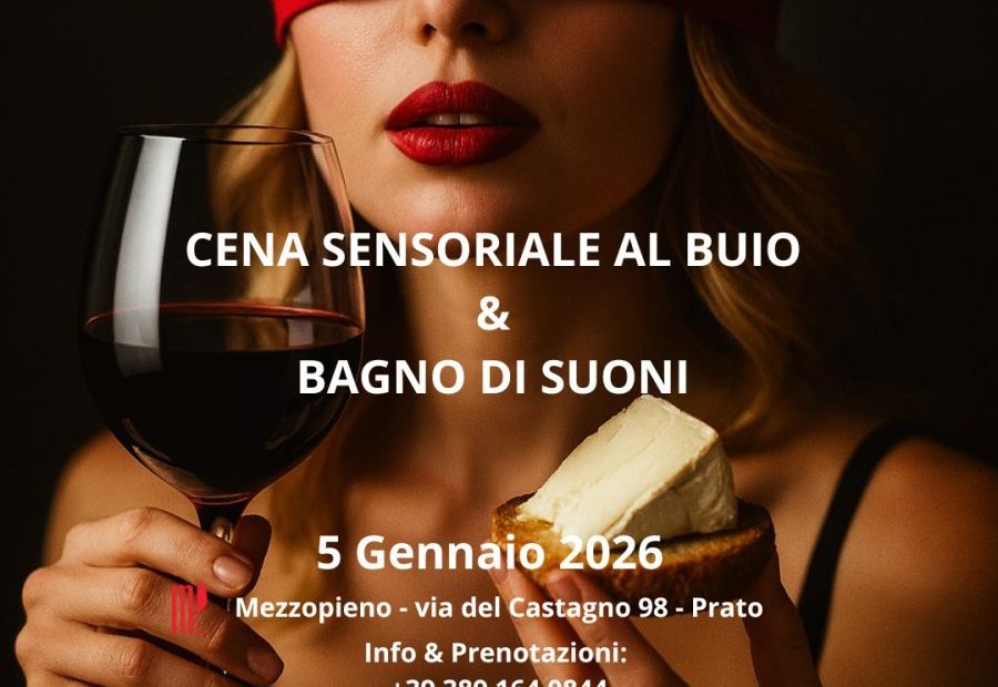 ✨ CENA SENSORIALE AL BUIO & BAGNO DI SUONI