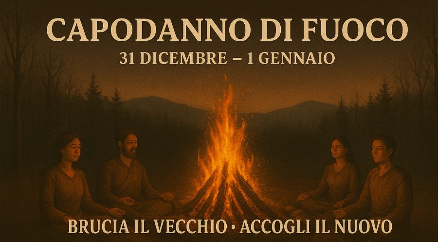 Ritiro di Capodanno meditando con tecniche Bodhi Vipal in natura tra meditazioni attive e fuoco sacro