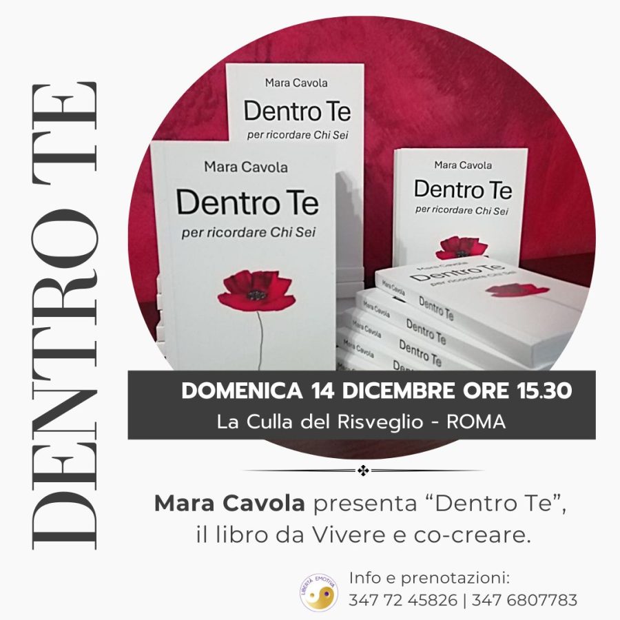 Presentazione del libro Dentro Te per ricordare Chi Sei a Roma, evento gratuito di crescita personale e consapevolezza