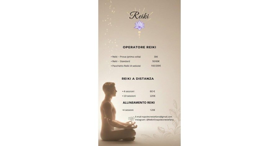 Operatore Reiki terzo livello con formazione certificata dalla scuola Il Reiki Roma