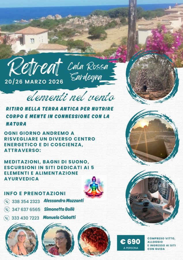 Ritiro ayurvedico con riequilibrio chakra nella terra sacra della Sardegna