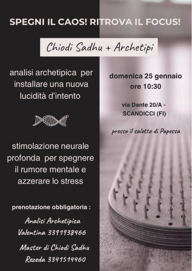 Workshop Deep Reset con tavole Sadhu e chiodi terapeutici a Scandicci Firenze