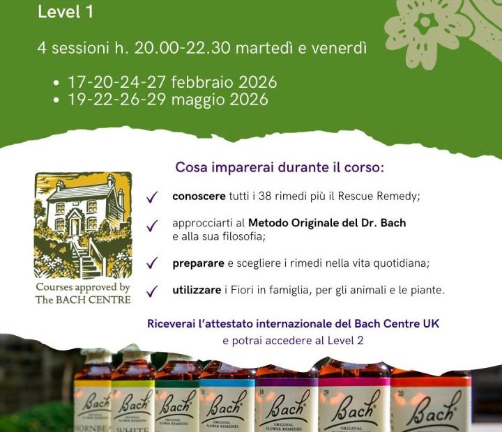 Corso Fiori di Bach Online livello 1