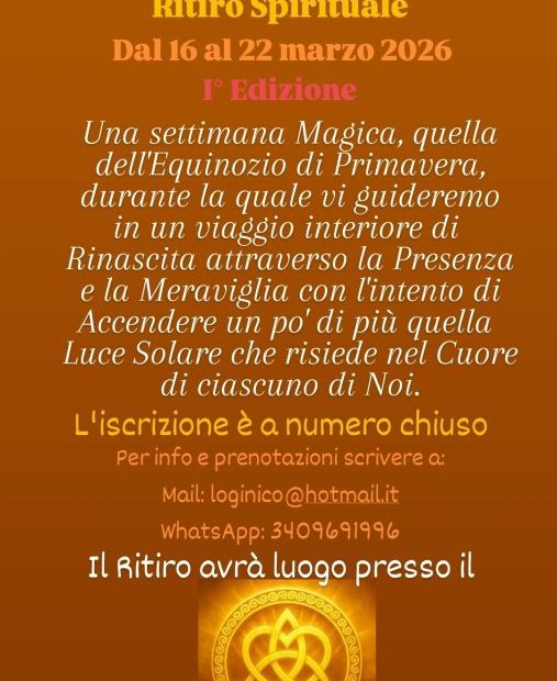 Ritiro Spirituale "Il Sole nel Cuore"