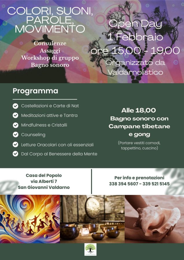 Open day benessere olistico con trattamenti e attività per corpo mente e anima a San Giovanni Valdarno