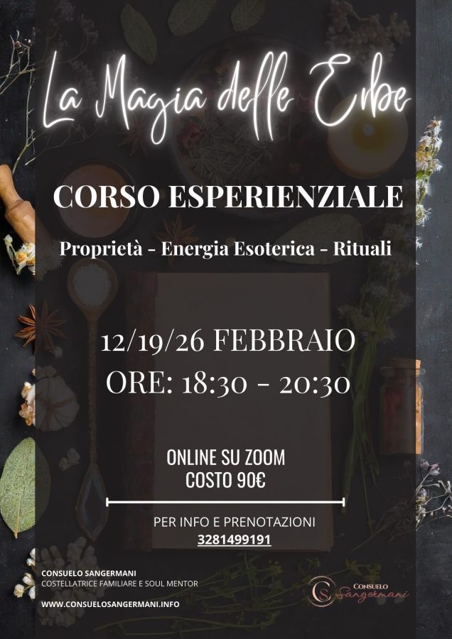 Percorso online sulla magia delle erbe e rituali con piante officinali