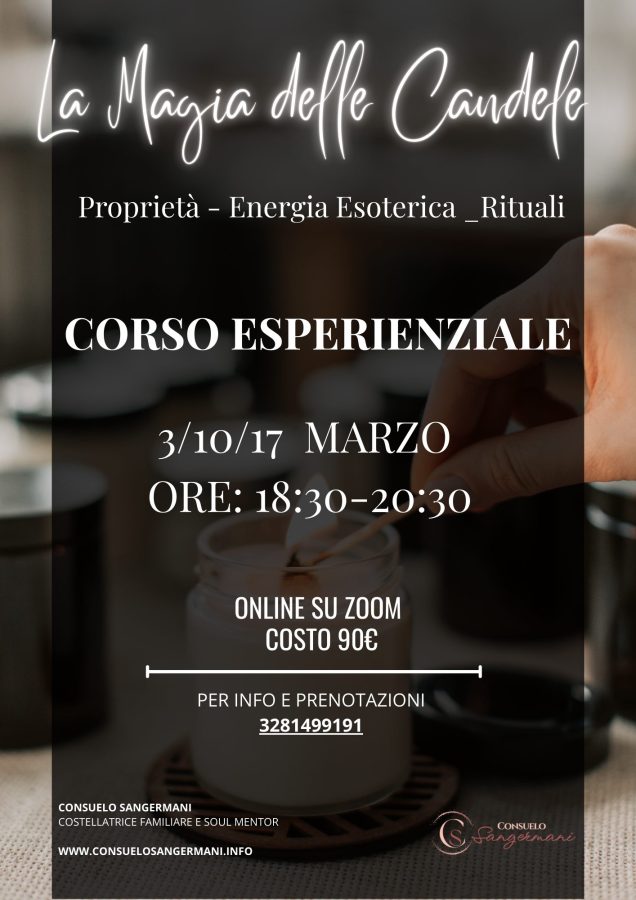 Corso online sulla magia delle candele con rituali propiziatori e corrispondenze planetarie