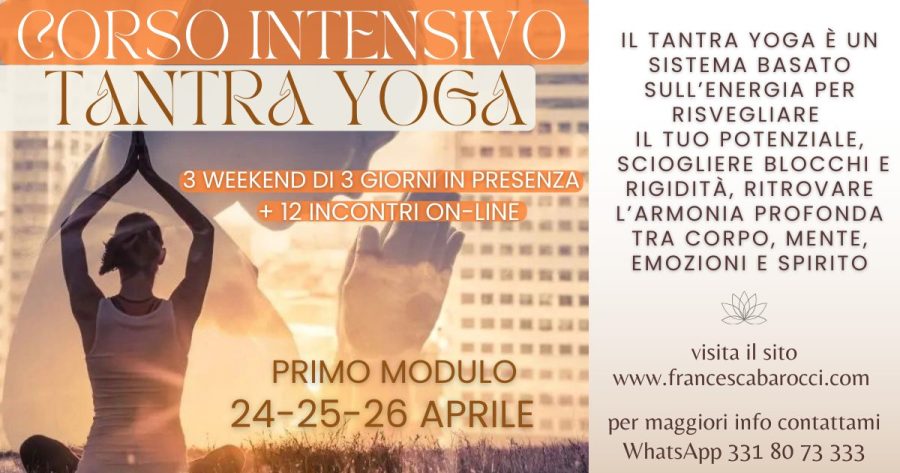 Corso di Tantra Yoga con Francesca Barocci al Centro Casa Poma