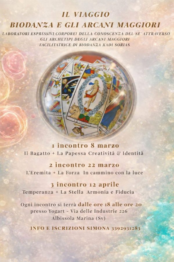 Laboratorio espressivo corporeo danza e Arcani Maggiori ad Albisola Marina, Liguria