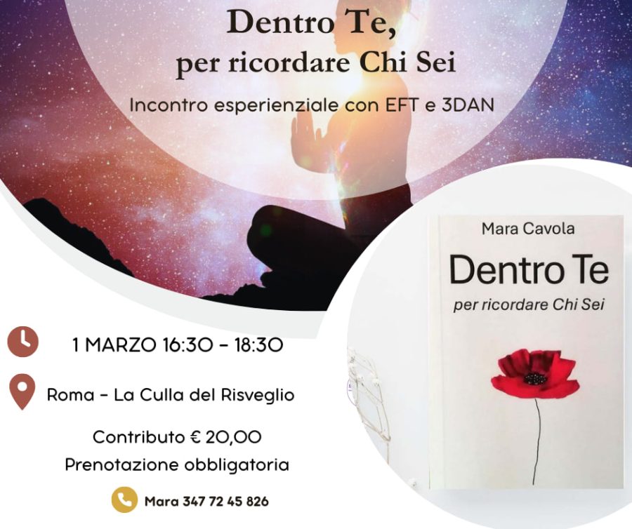 Evento esperienziale Dentro Te con tecniche di trasmutazione emotiva a Roma