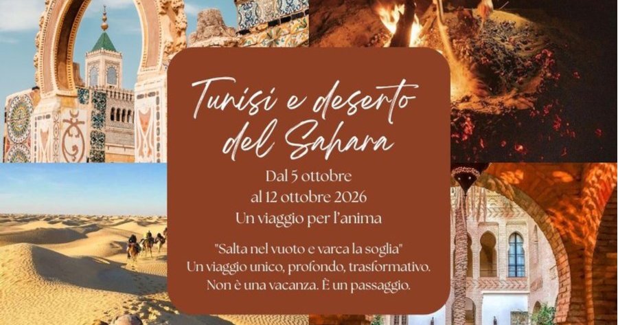 Viaggio spirituale in Tunisia nel deserto del Sahara con meditazioni e bagni sonori