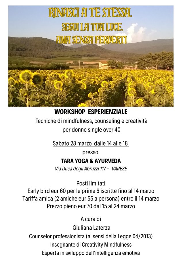 Workshop per donne single over 40