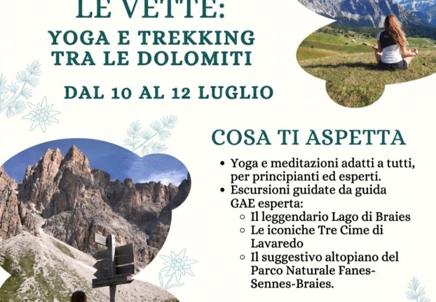 Yoga e Trekking tra le Dolomiti