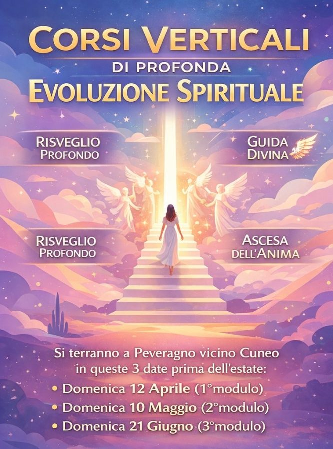 Corsi verticali di profonda evoluzione spirituale a Peveragno con Esseri di Luce