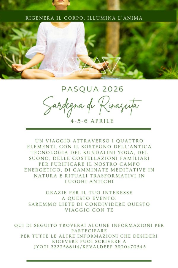 Ritiro olistico di Pasqua in Sardegna tra natura, meditazione e kundalini yoga nel Monte Arci