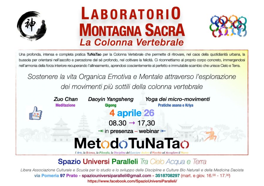 Laboratorio Montagna Sacra sulla colonna vertebrale a Prato