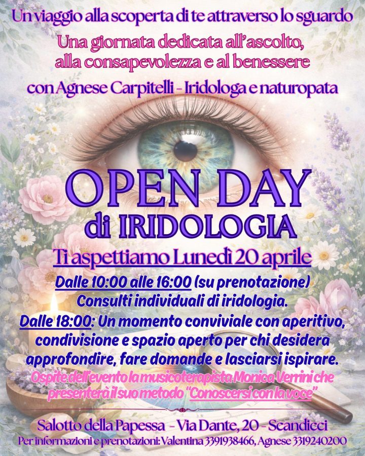 Evento iridologia a Scandicci: scopri il tuo io interiore
