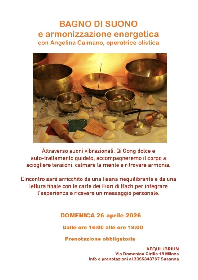 Bagno di suono e armonizzazione energetica