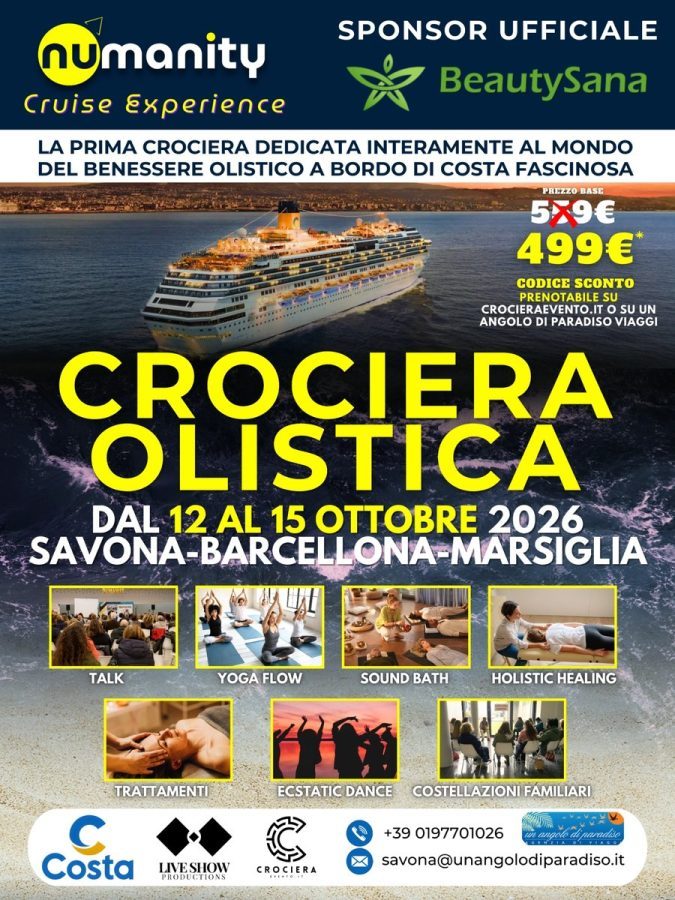 Crociera olistica 2026: evento di benessere in mare