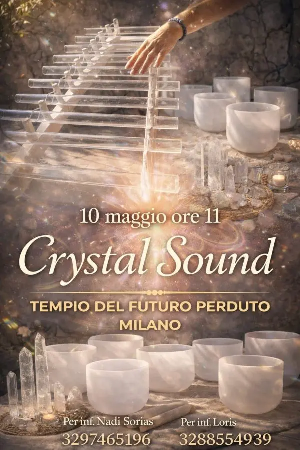 Bagno sonoro con arpa e campane di cristallo a 432 hertz