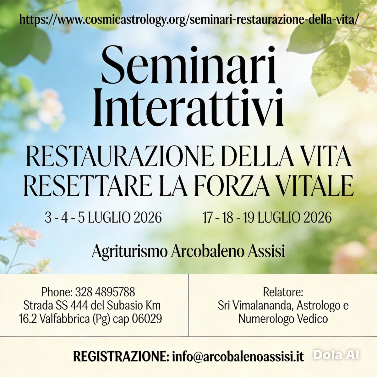 Seminario del Risveglio: Restaurazione Della Vita ad Assisi