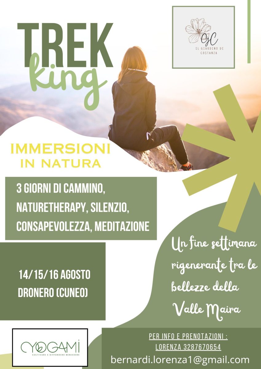 Vacanza esperienziale nella natura, trekking consapevole
