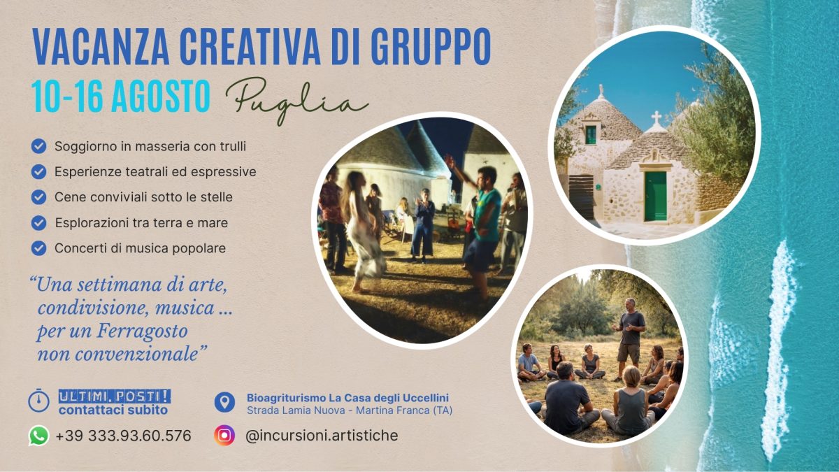 Vacanza creativa di gruppo in Puglia