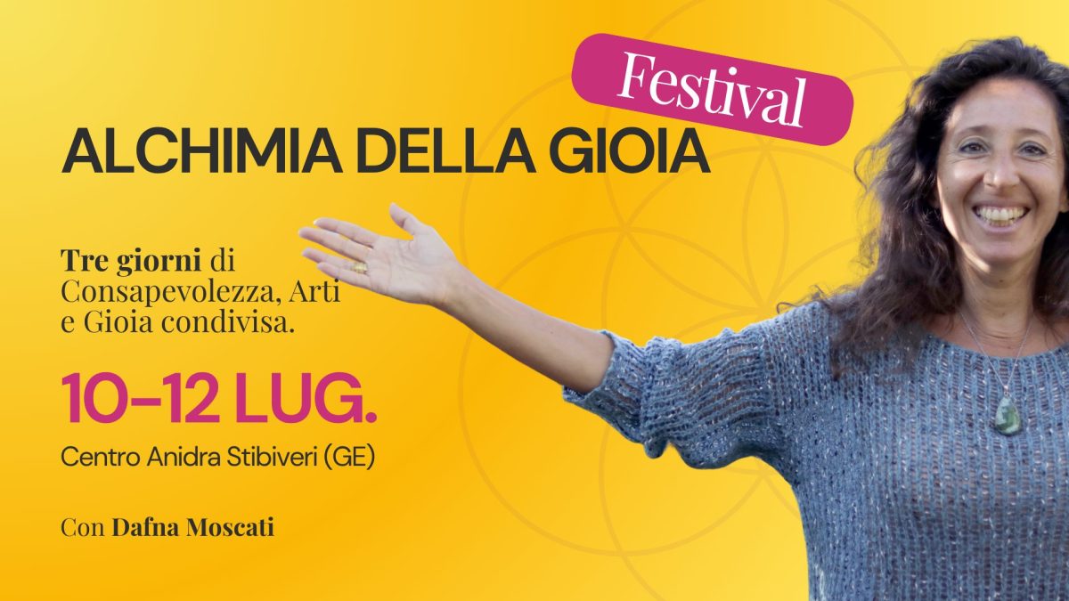 Festival di Alchimia della Gioia, tre giorni di consapevolezza, arti e gioia a Genova