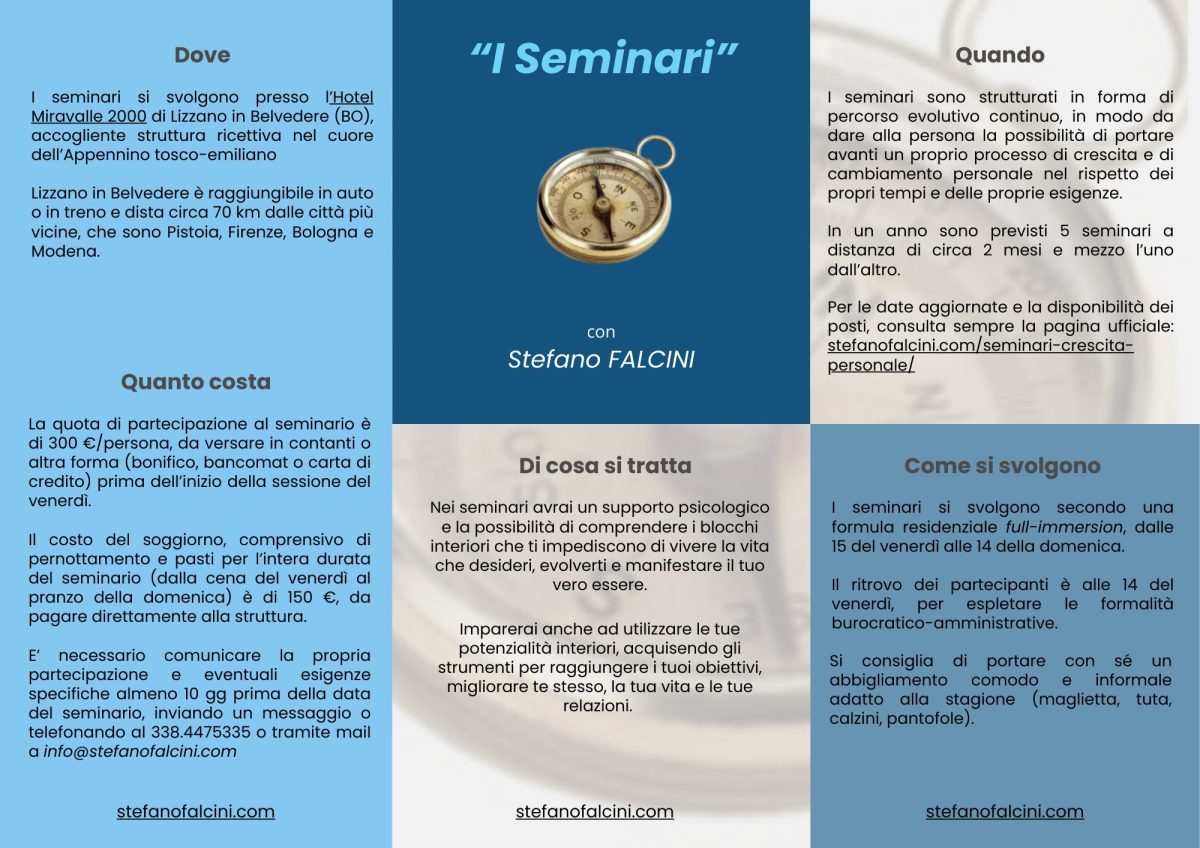 Seminari di crescita personale con Stefano Falcini