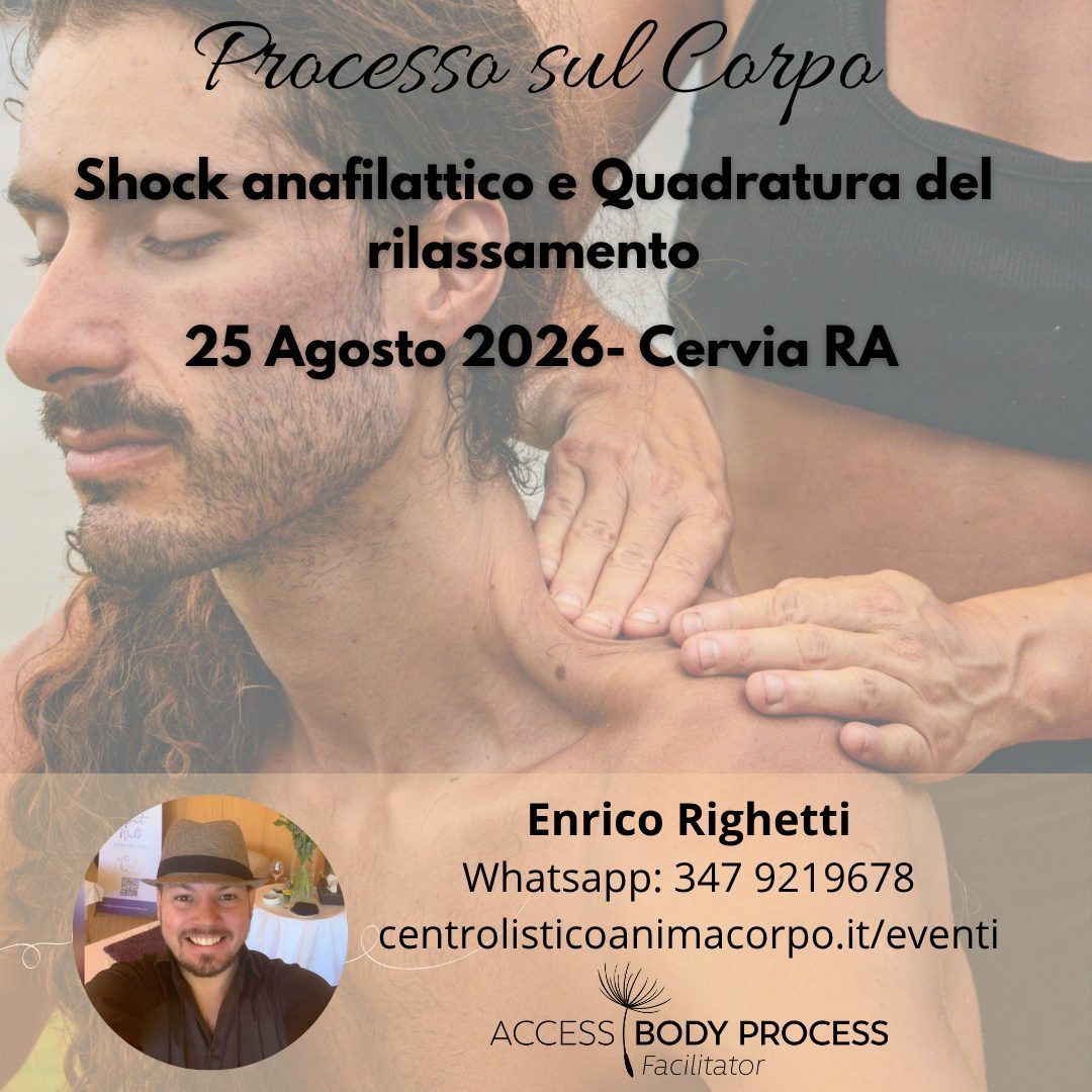 Corso di formazione operatori processi sul corpo: shock anafilattico e quadratura del rilassamento a Cervia