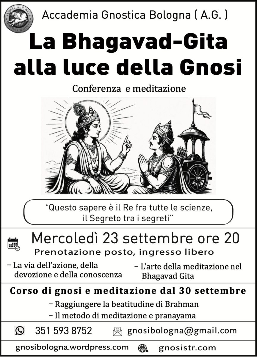 Conferenza sulla Bhagavad-Gita alla luce della Gnosi a Bologna