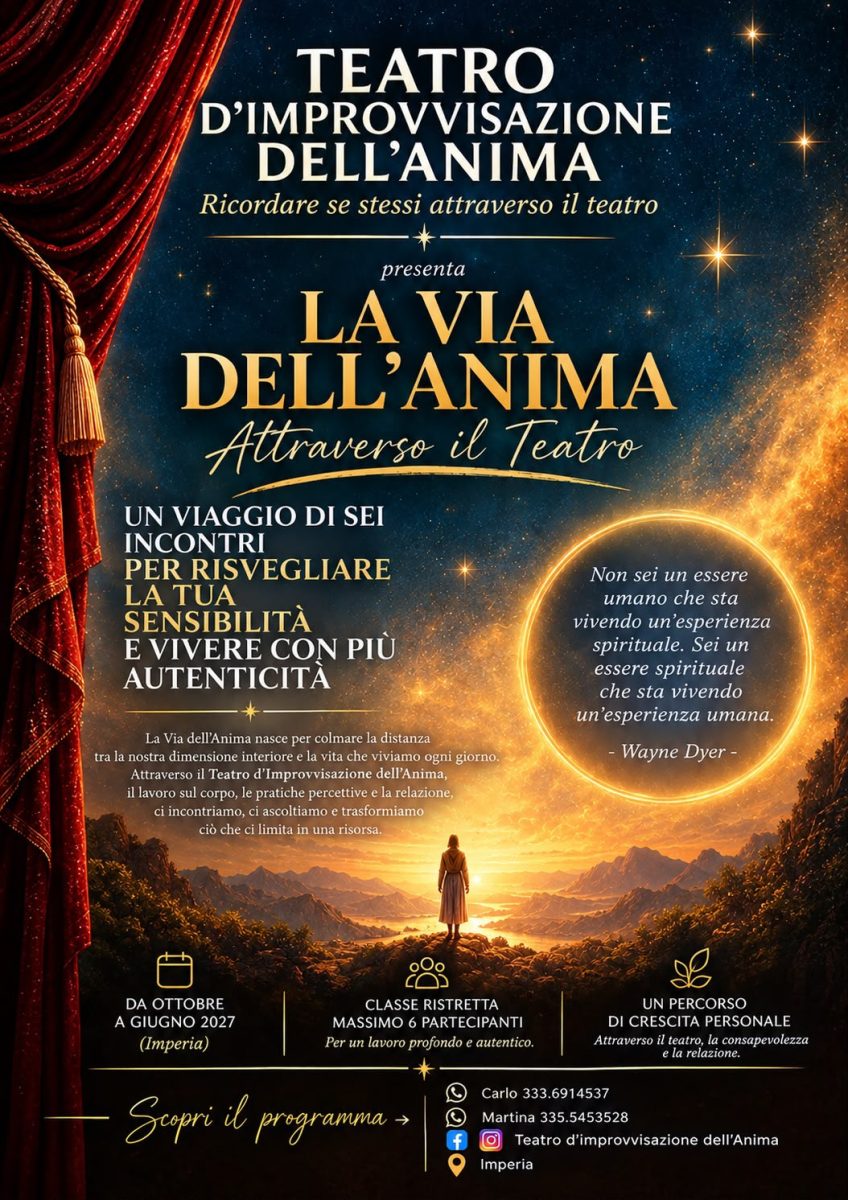 Percorso La Via dell'Anima a Imperia con incontri teatrali