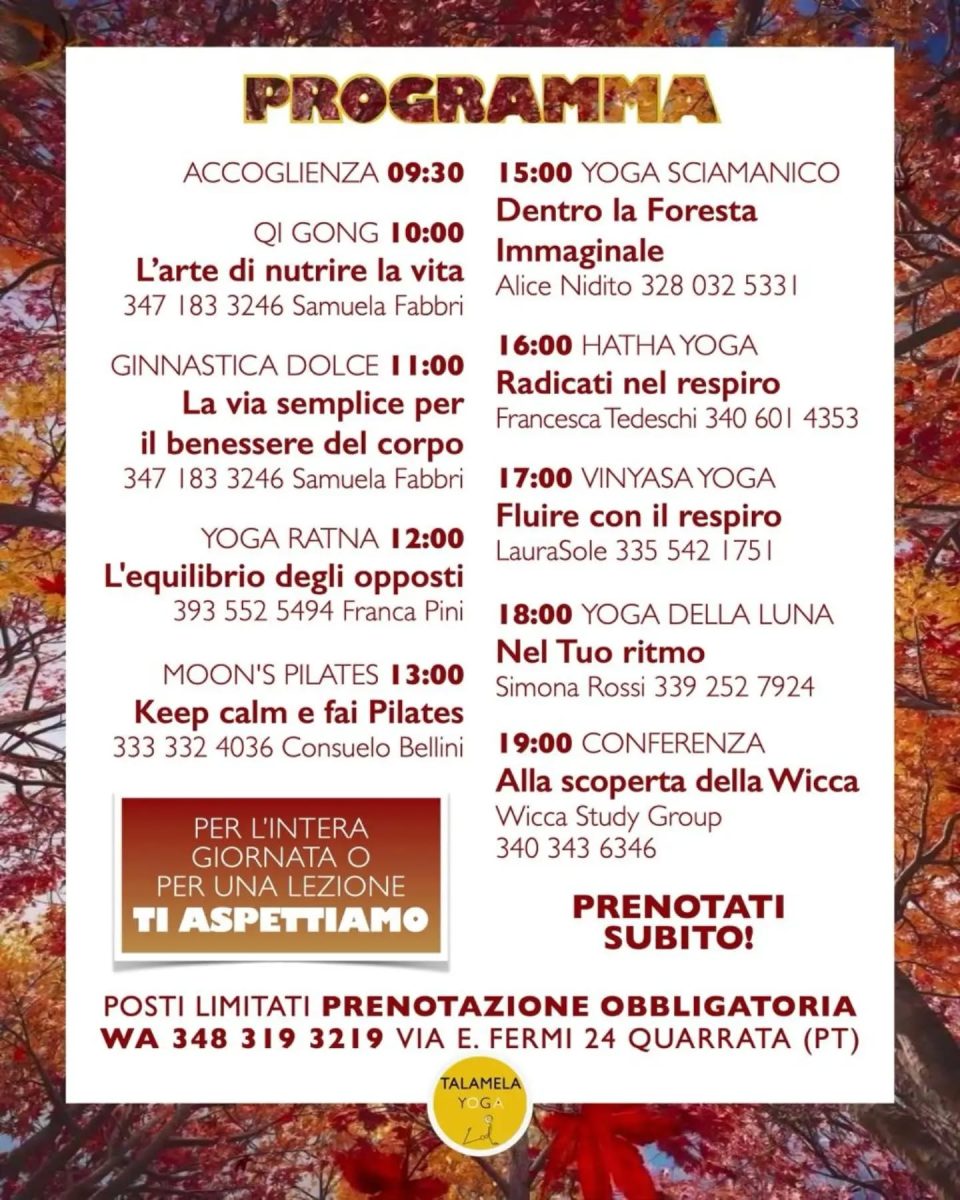 Open Day Talamela Yoga a Quarrata