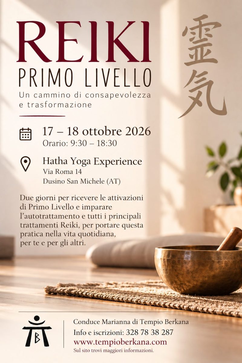 Corso Reiki I Livello ad Asti